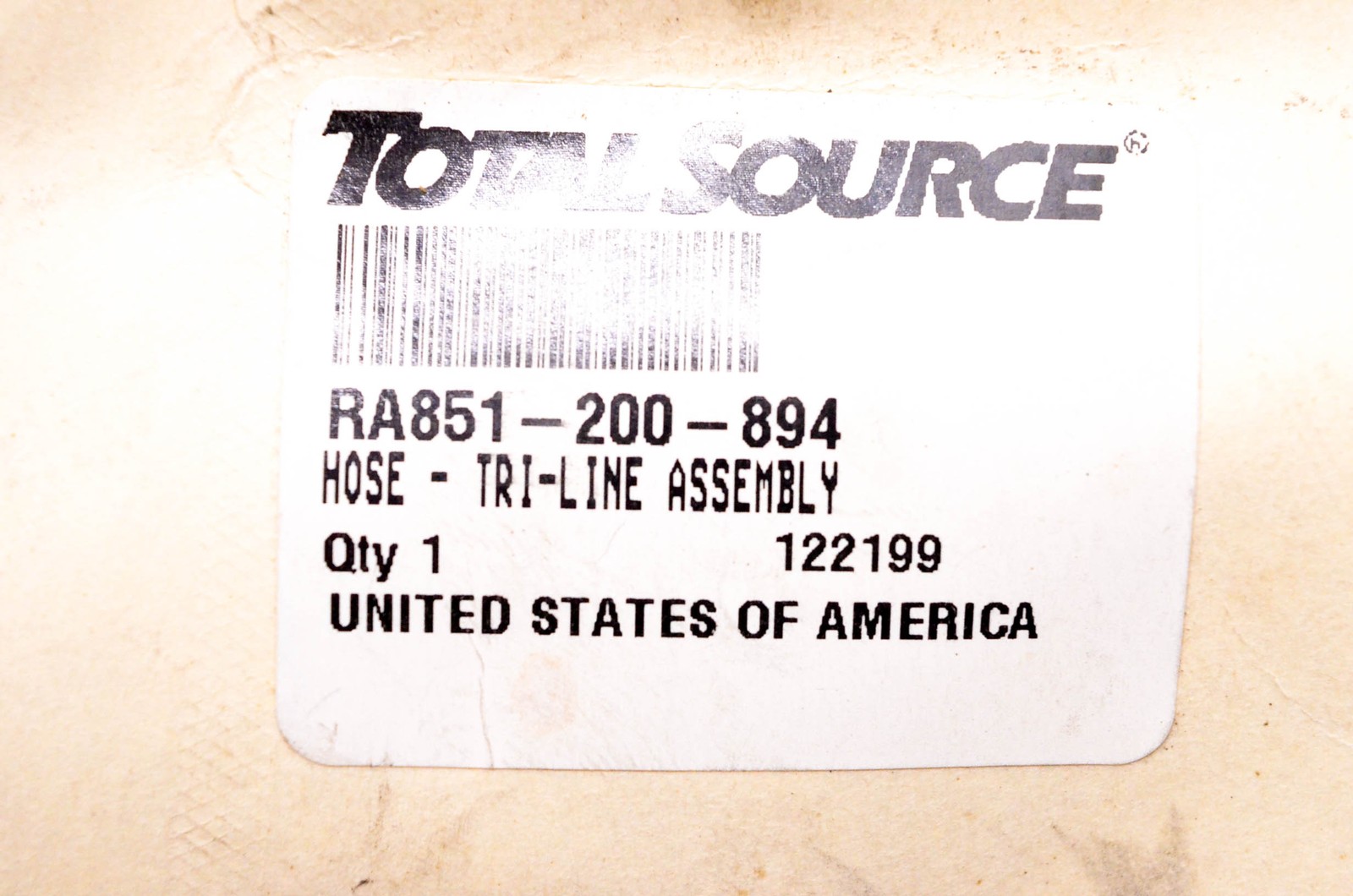 Total Source 851-200-894, RA851-200-894 Tri-Line Hose fits Raymond NOS