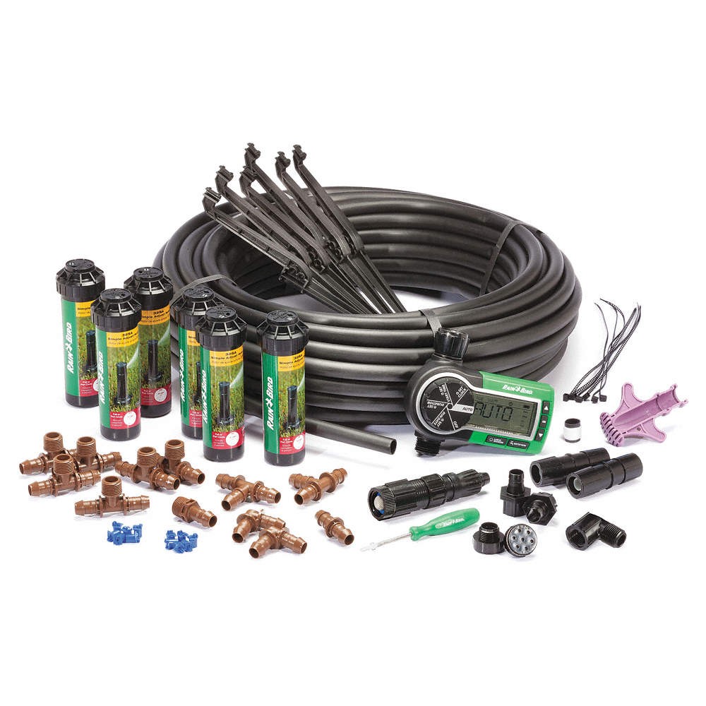 RAIN BIRD 32ETI Sprinkler Sytem,3000 sq. ft. 40JJ82