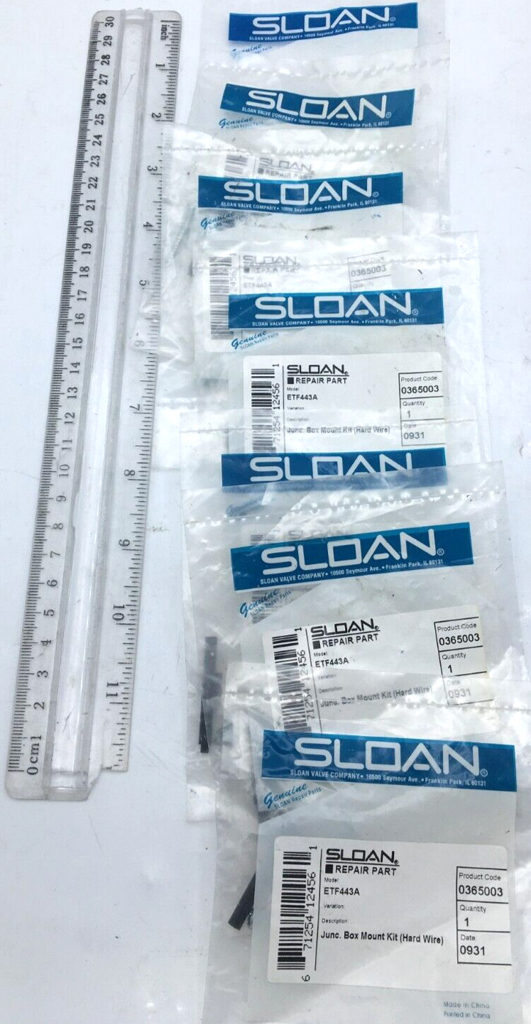 Sloan Lot of 7 Repair Part, Junction Box Mount Kit Hard Wire ETF443A NIP