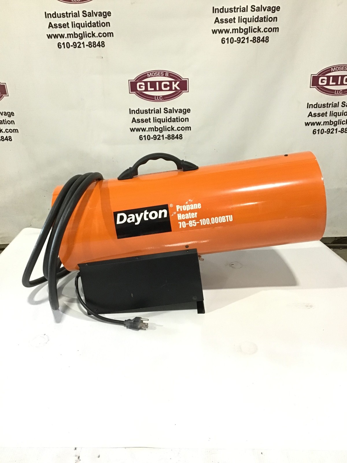 Dayton 3VE57 Propane Forced Air Heater 70K-100K BTU 0.8A 35CFM