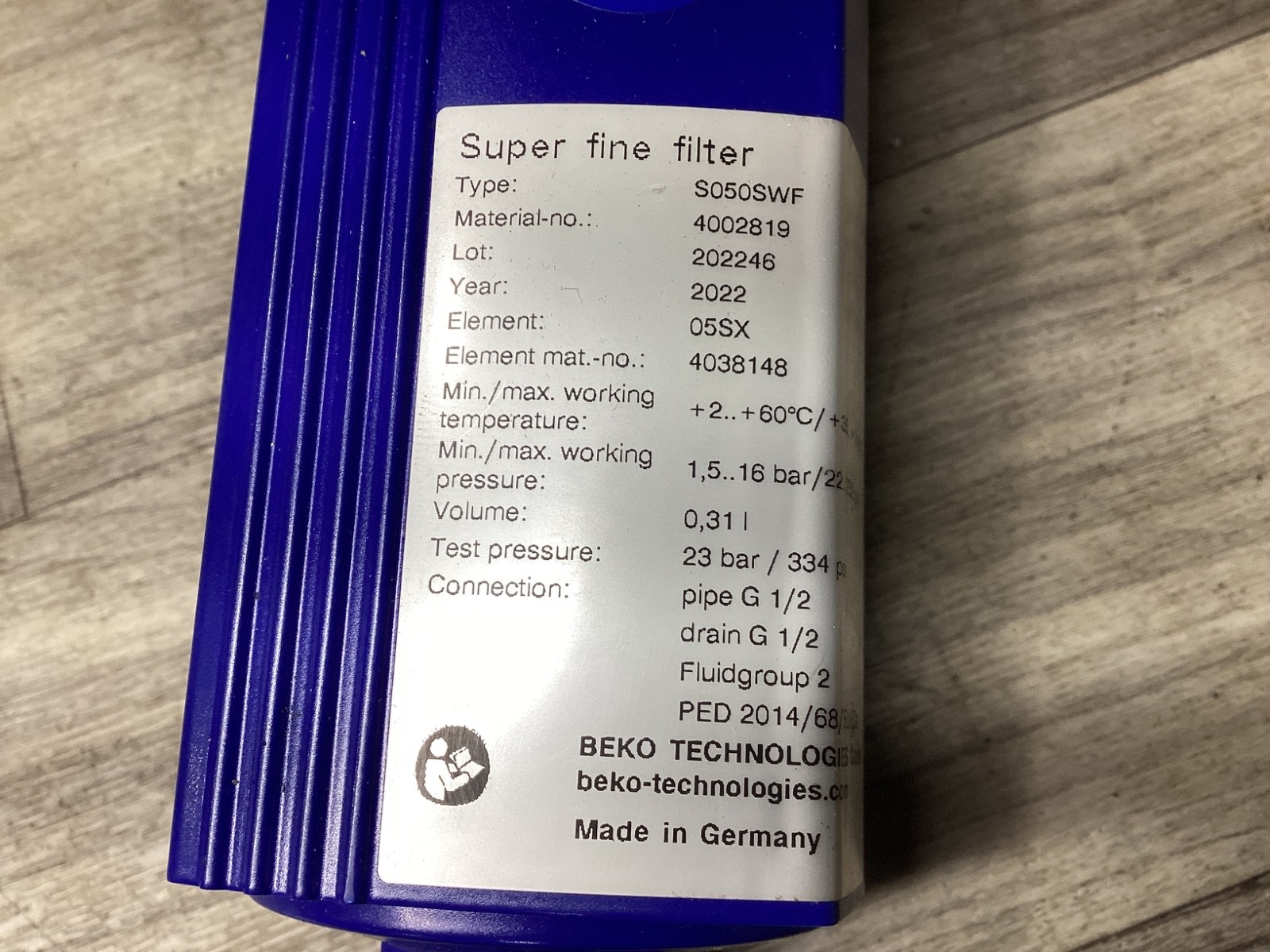 BEKO CLEARPOINT FILTER S050SWF #107B134PR3