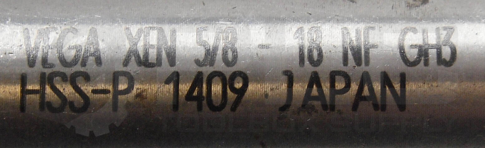 VEGA XEN 5/8 – 18 NF GHB HSS-P 1409 SPIRAL FLUTE BOTTOMING TAP