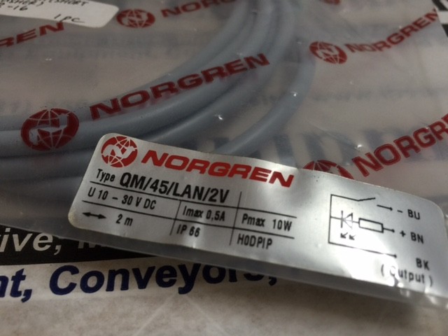 NEW Norgren Pneumatic Reed Switch – QM-45-LAN-2V w/Warranty