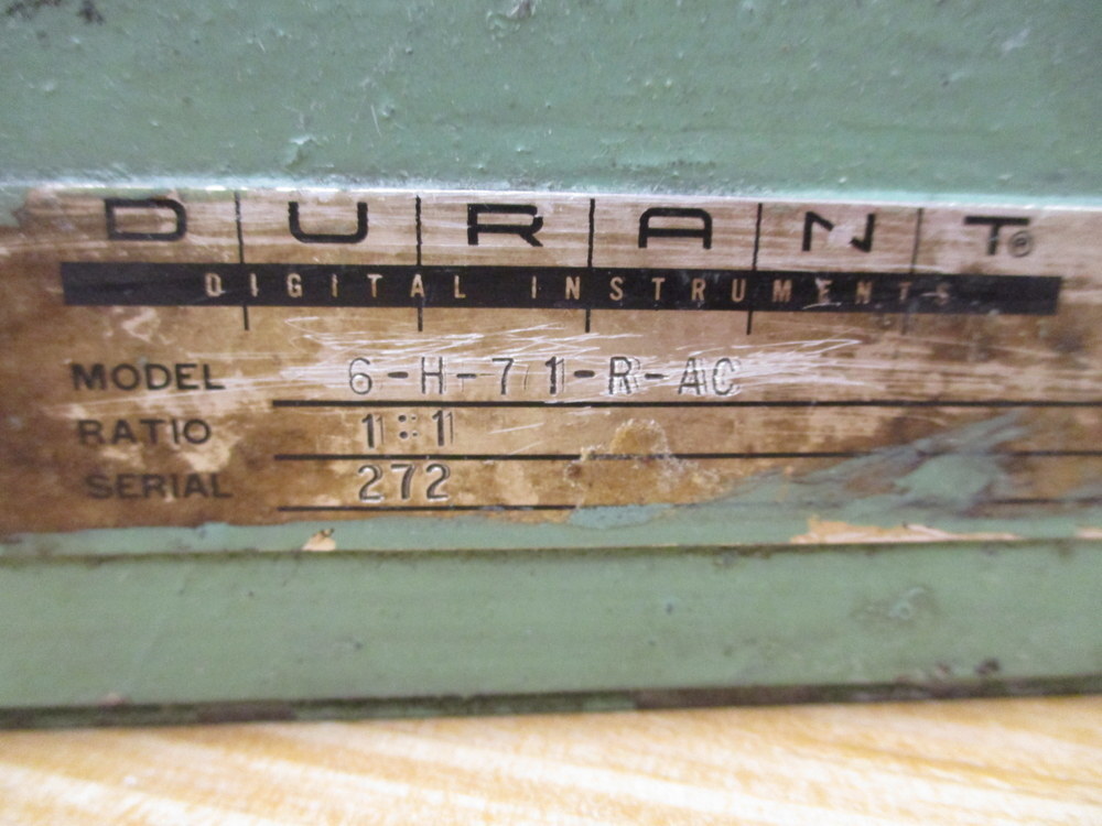 Durant 6-H-71-R-AC Mechanical Revolution Counter 6H71RAC