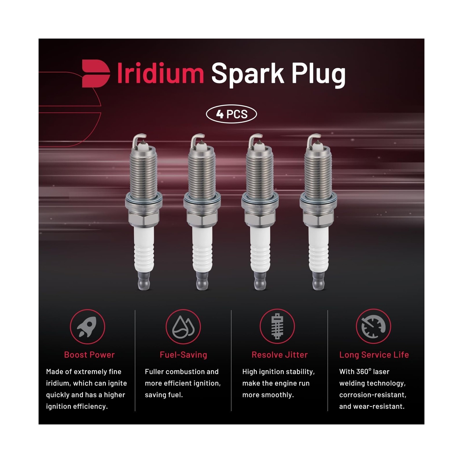 BDFHYK 5018 Iridium Spark Plugs Compatible with Chrysler compatible… Fast Ship