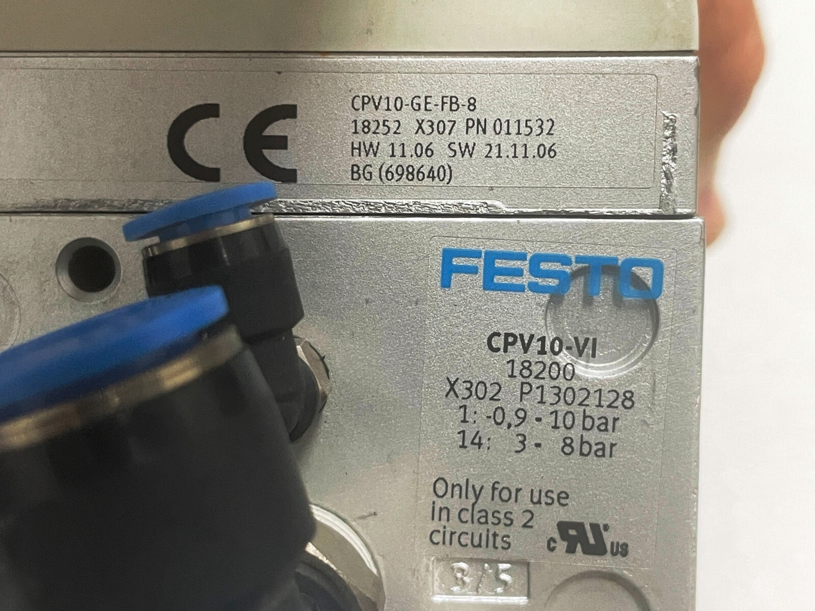 FESTO CPV10-VI Valve Island 18200 + CPV10-GE-FB-8 18252 X307 PN 011532