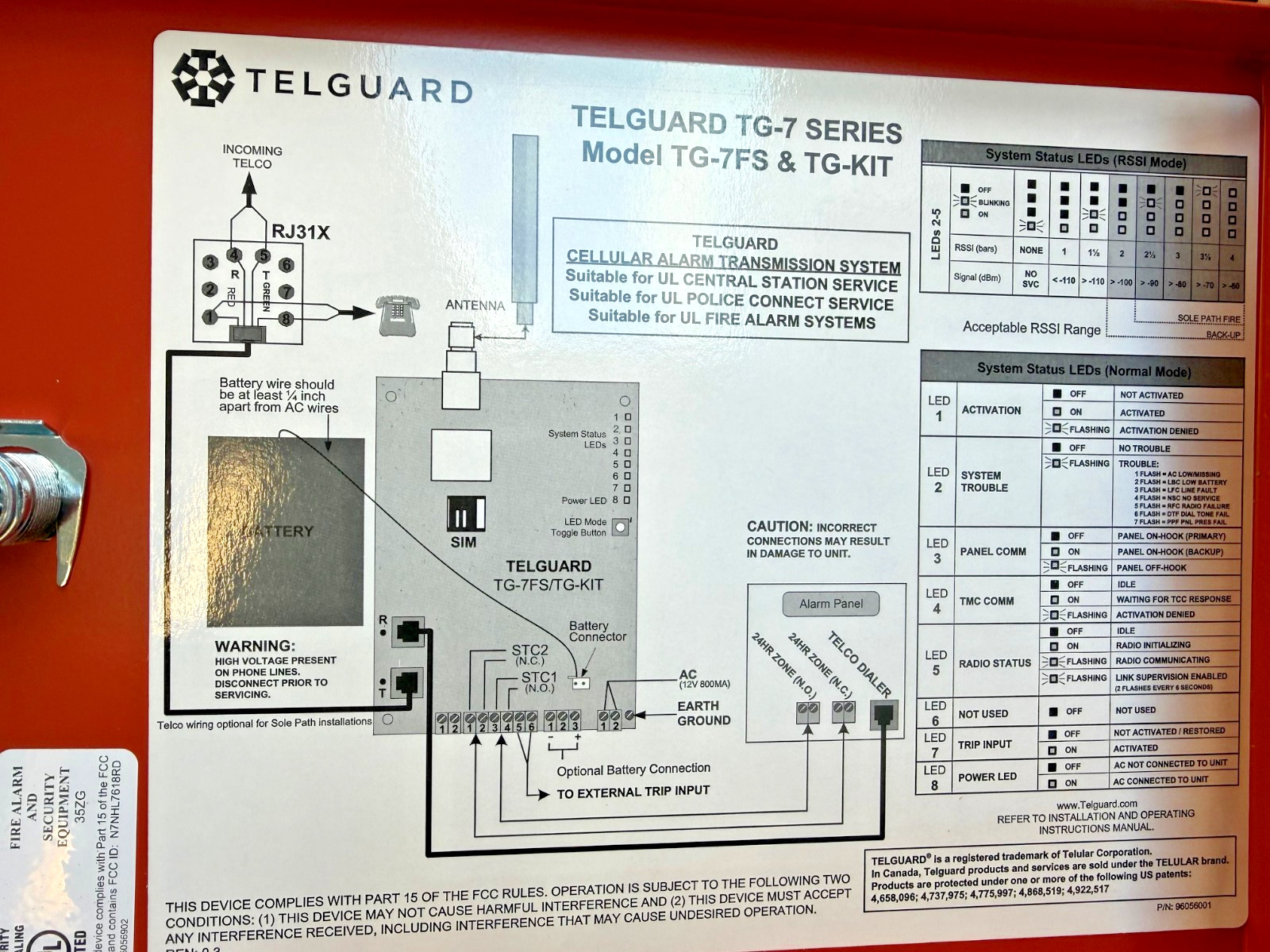 HONEYWELL HW-TG7LAF02