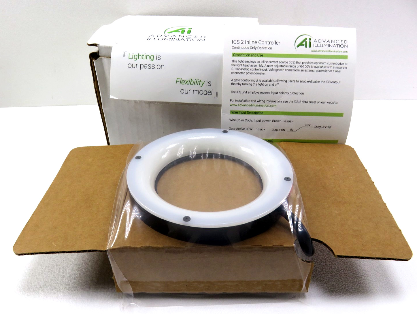 Advanced Illumination DF198-115WHIIC MicroBrite Diffuse Ring Light