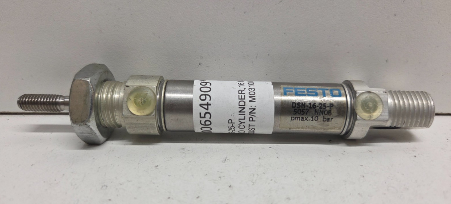 NEW NO BOX! FESTO 16MM BORE X 25MM STROKE PNEUMATIC CYLINDER DSN-16-25-P