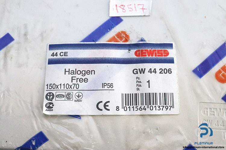 GEWISS GW 44 206 JUNCTION BOX_Ordinary_Techno polymer GWPLAST 75_29 mm