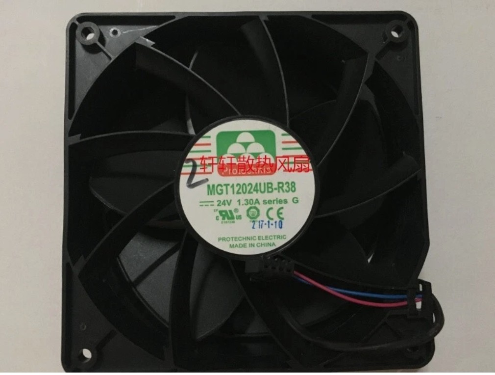 1 PCS MAGIC MGT12024UB-R38 24V 1.30A 12CM 12038 3-wire converter cooling fan