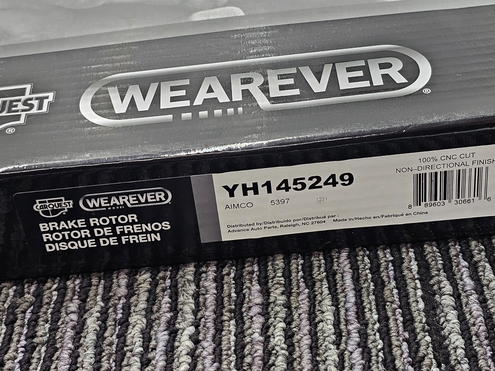 (QTY 2) WearEver YH145249 Front Disc Brake Rotor for 2000-05 Dodge Neon