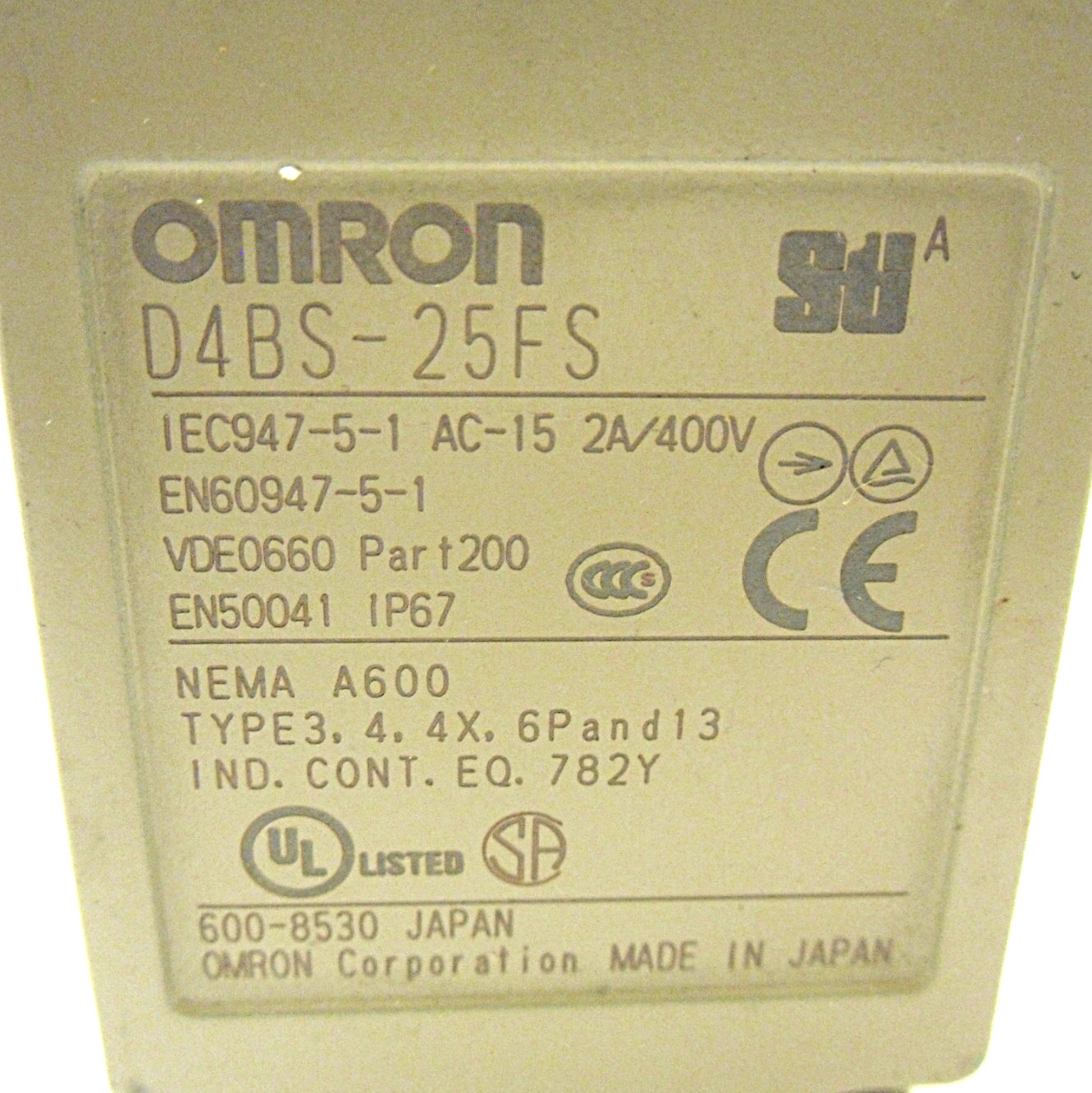 NEW OMRON D4BS-25FS LIMIT SWITCH