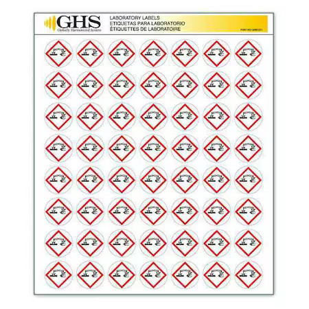 Ghs Safety Ghs1211 Ghs Label, 1 In H, 1 In W, Paper, Pk1120