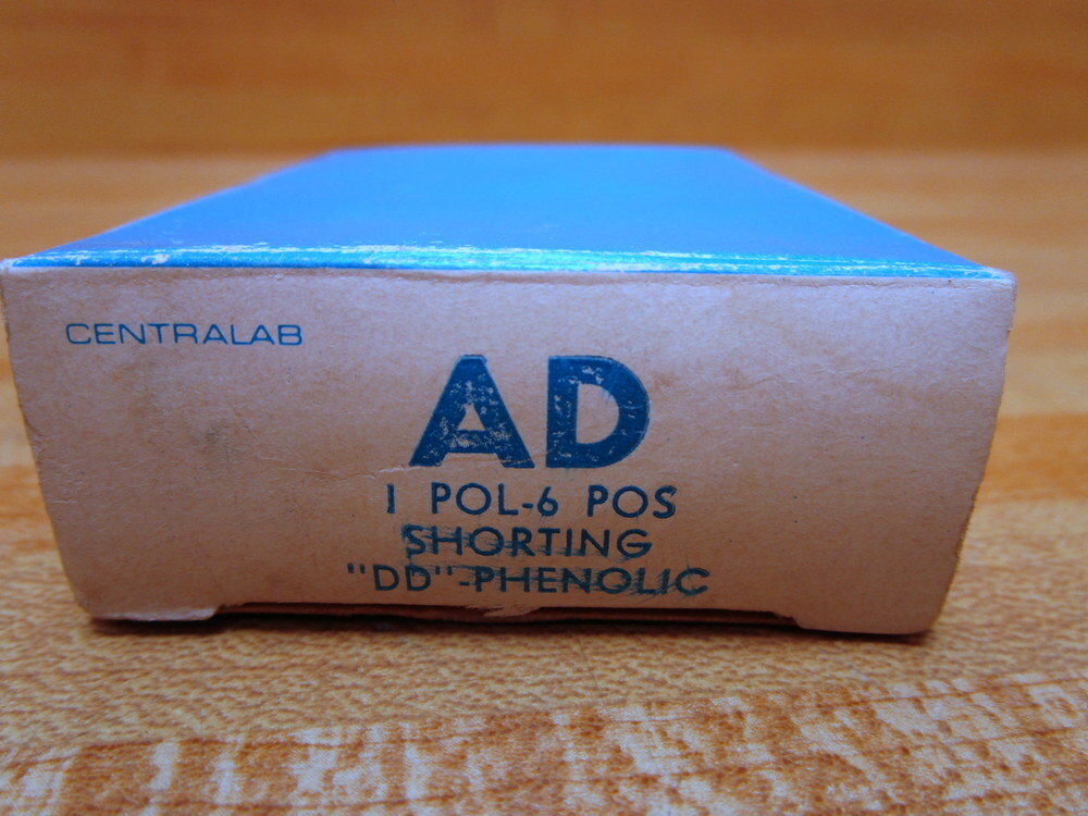 Centralab 1 POL-6 POS Rotary Switch Wafer AD 1 POL-6 POS (Pack of 2)