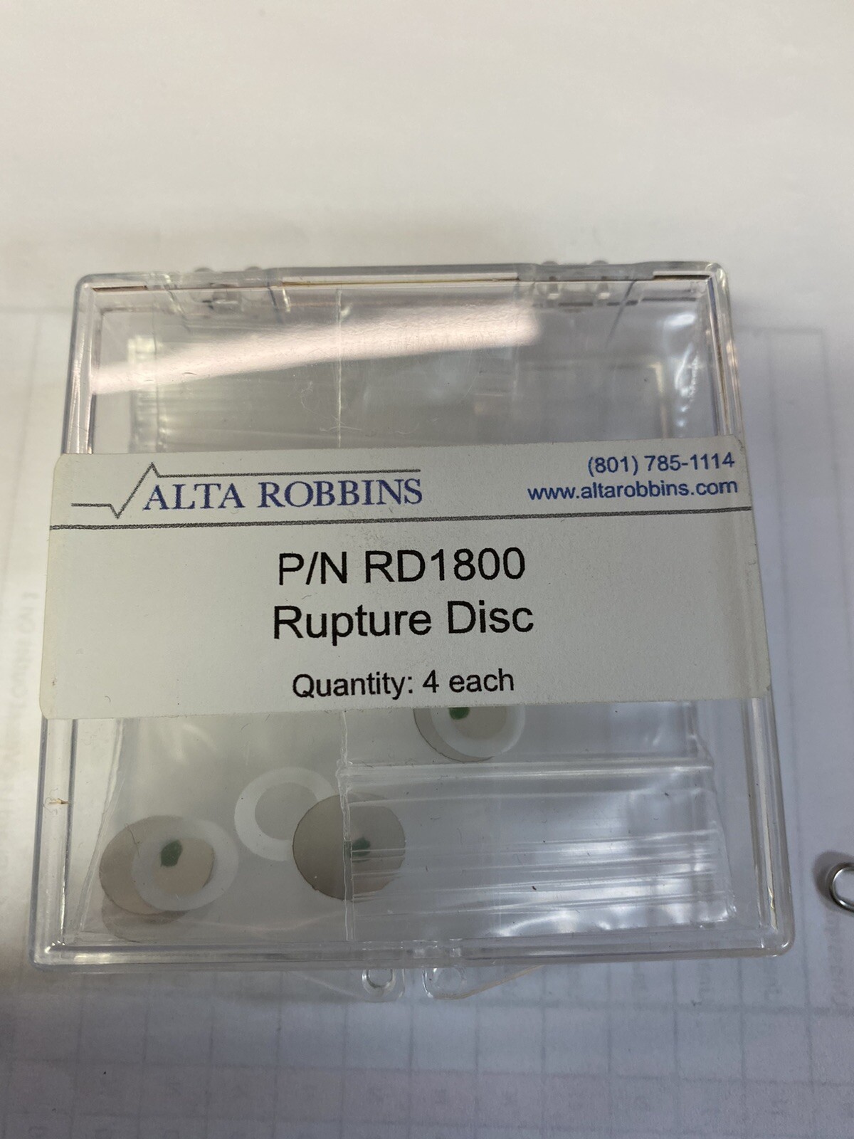 Alta Robbins Rupture Disc P/N 1800 Set Of 4