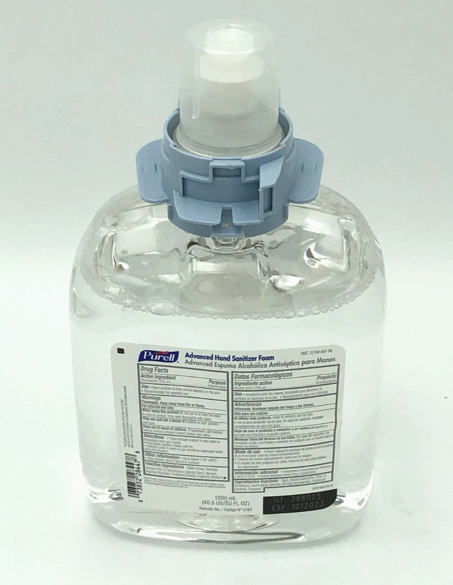 EXPIRED Purell Advanced 5192-04 Foam 40.5 oz 4/Case Alcohol Gel/Cleaning Use