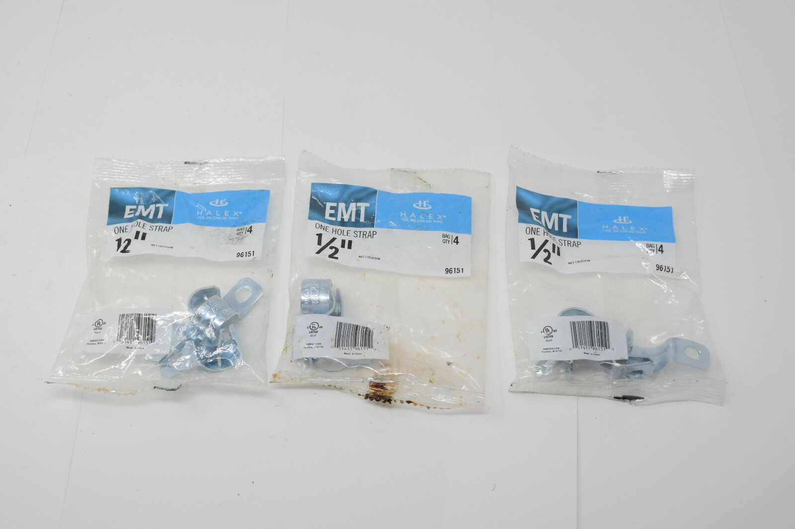 New lot of 12 Halex 96151 1/2″ One Hole EMT Strap