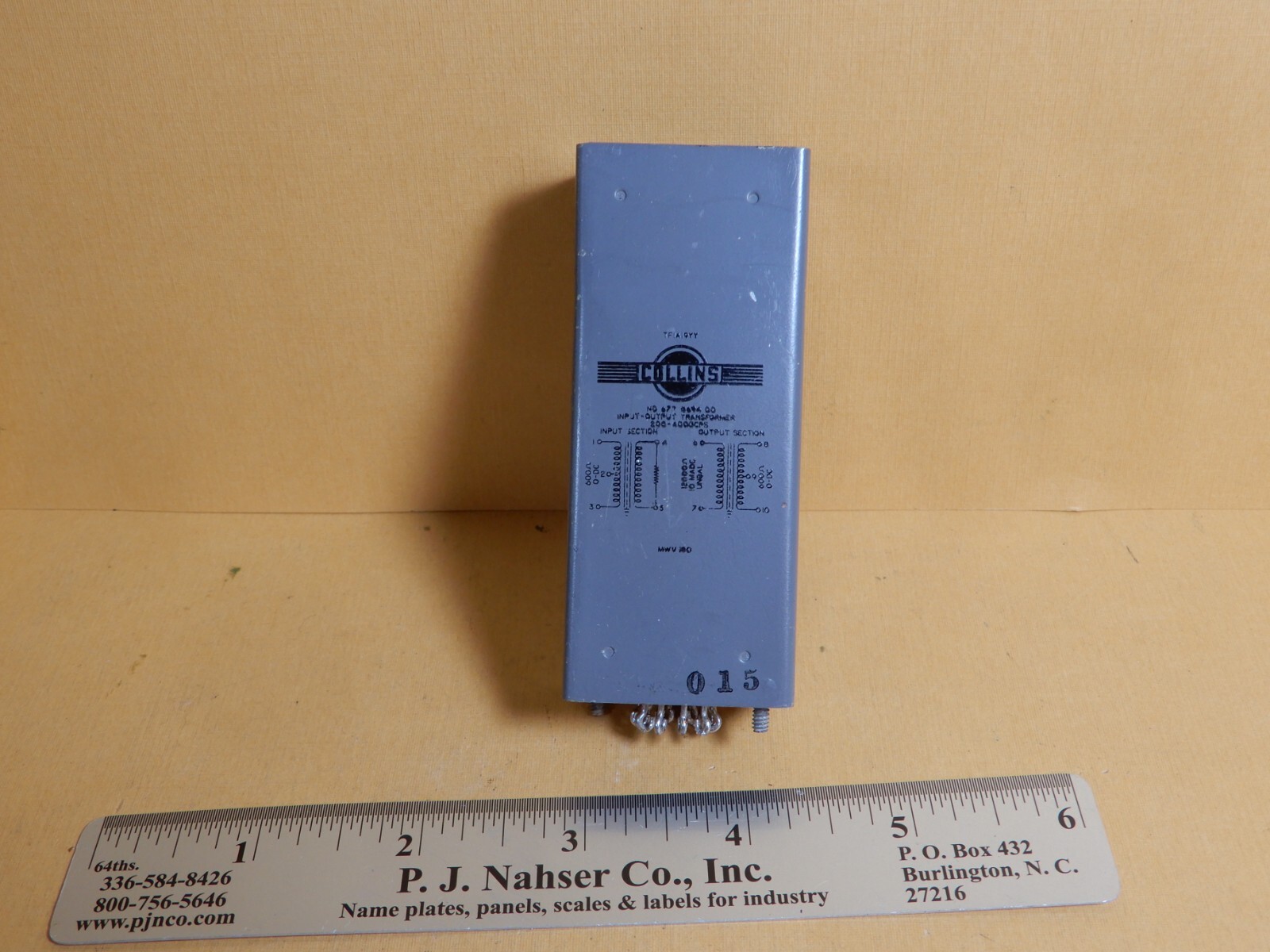 Collins Vintage Input-Output Transformer 600Ω I/O TF1A19YY