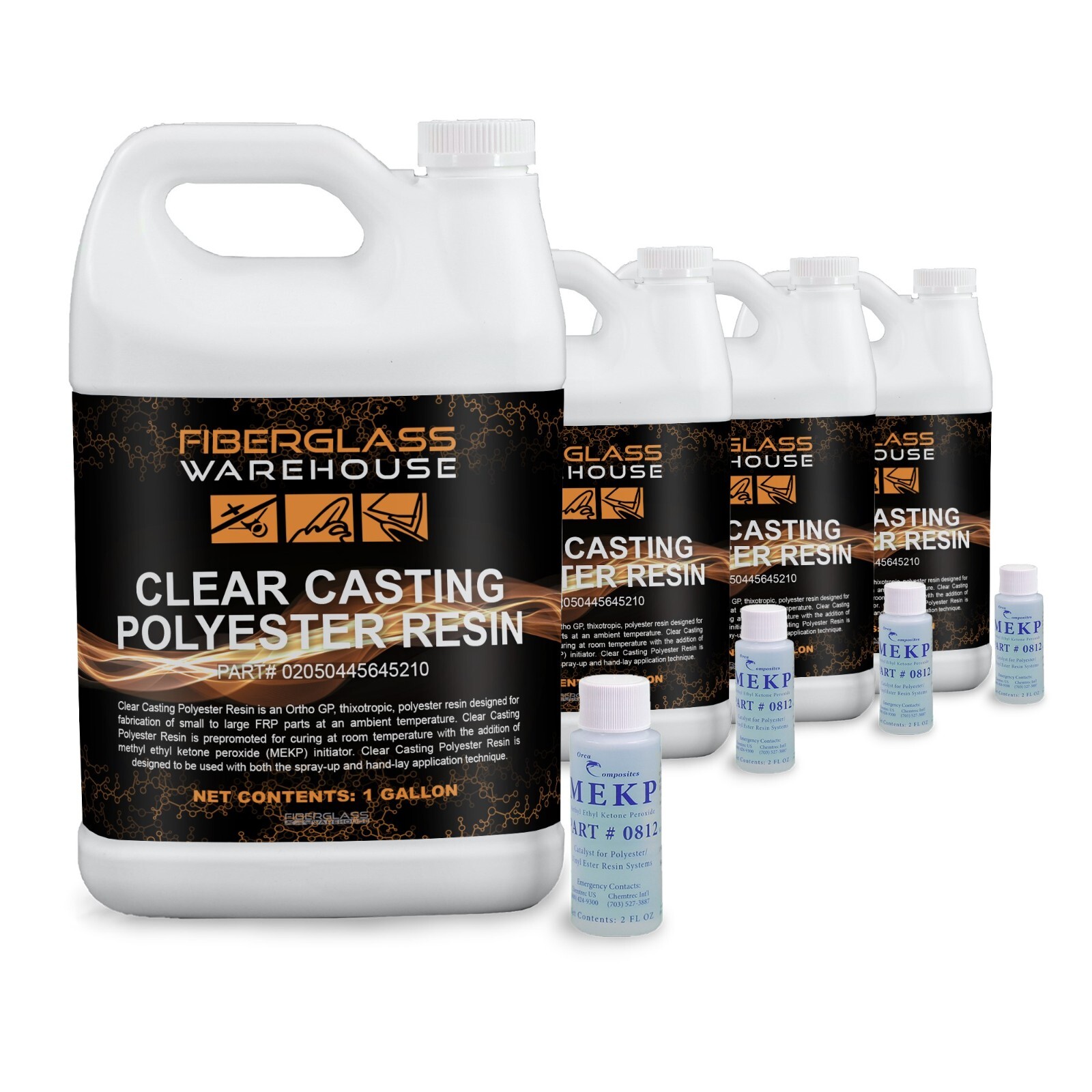 Polyester Clear Casting Resin w/Catalyst (4 Gallons)