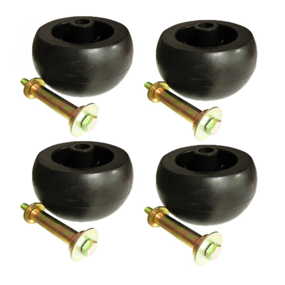 Set of Four (4) New Deck Wheels – 5 x 2.75, Smooth, Black