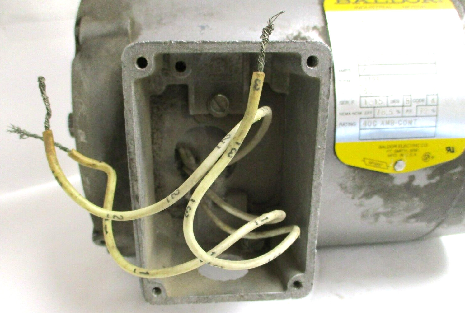 BALDOR ELECTRIC MOTOR , VM3554T-5 , 1.5 -HP , 1725-RPM , USED