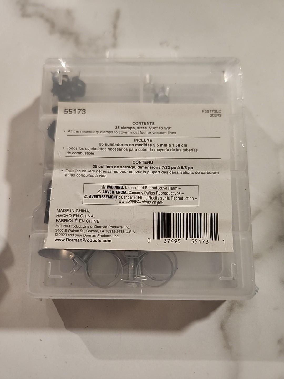 Dorman 55173 Hose Clamp Assortment Sizes 7/32″ To 5/8″ – Pack Of 35