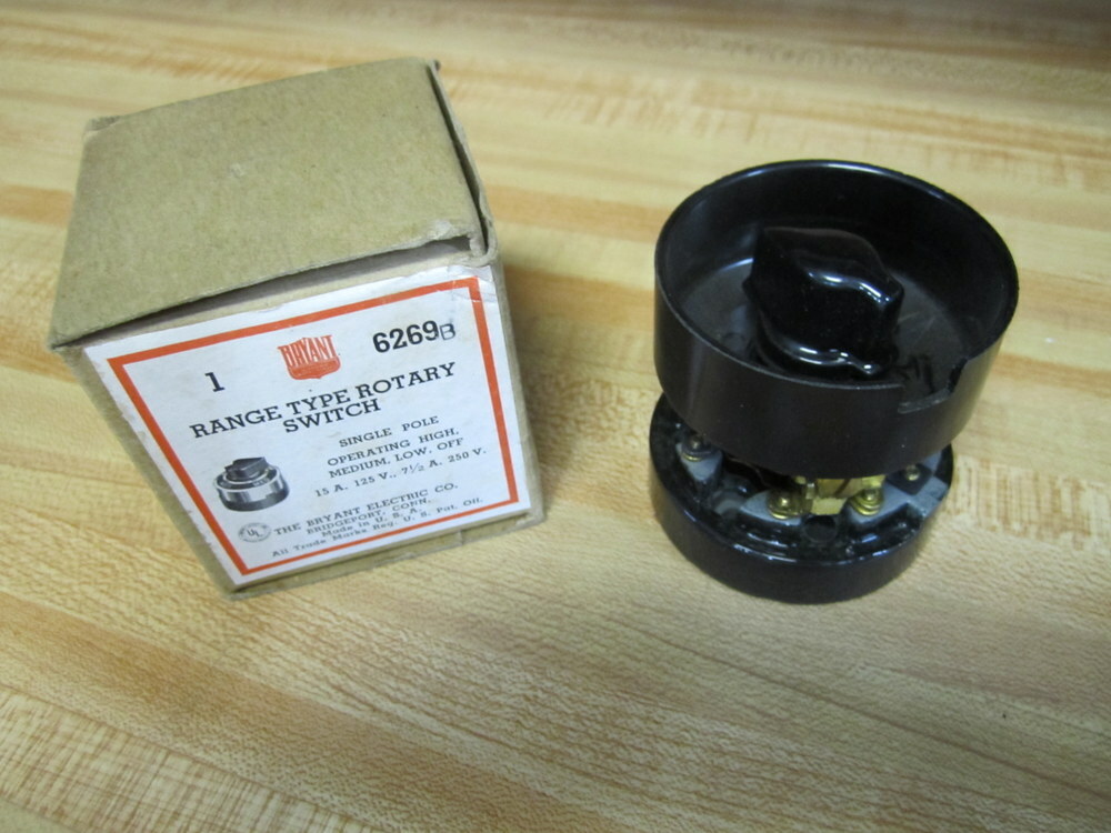 Bryant Electric 6269 Range Type Rotary Switch 6269B (Pack of 3)