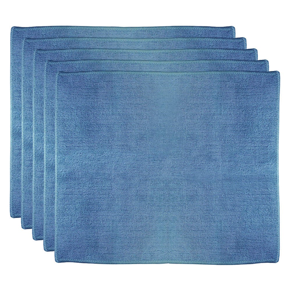 ABILITY ONE 7920-01-482-6043 Microfiber Cloth,12″ x 14″,Blue,PK5 53YH93