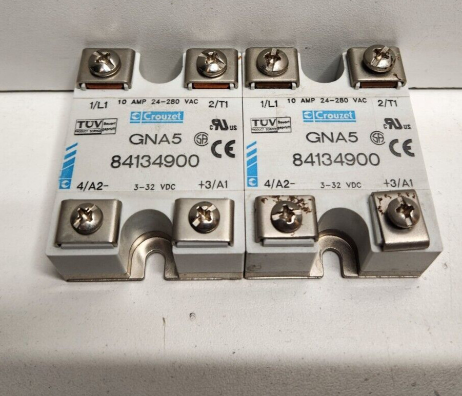 LOT OF 2 GUARANTEED! CROUZET 10A 24-280V SOLID STATE RELAYS 84134900