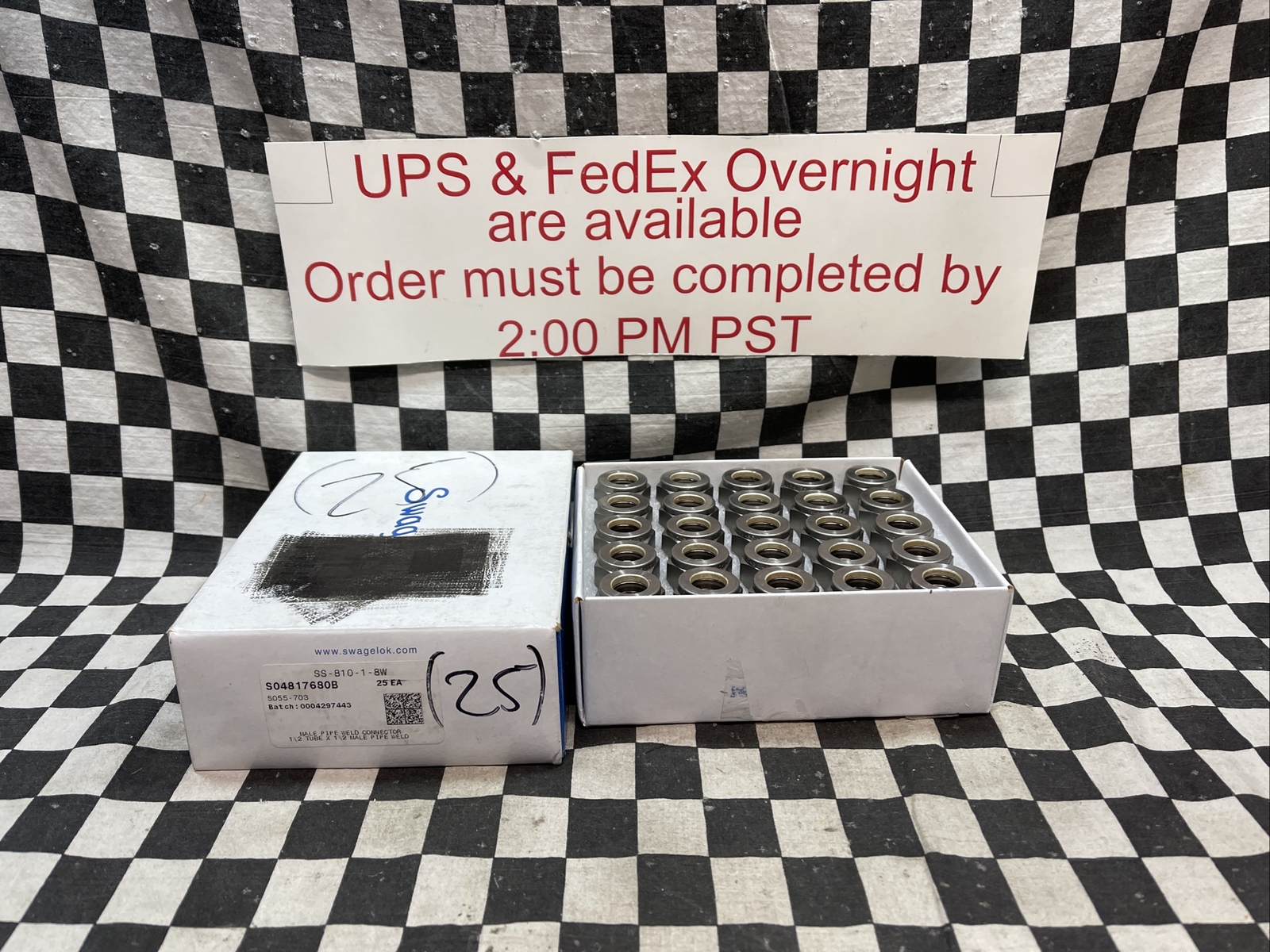 SWAGELOK SS-810-1-8W, SS81018W, Male Connector 1/2″, LOT OF 25 SHIPSAMEDAY