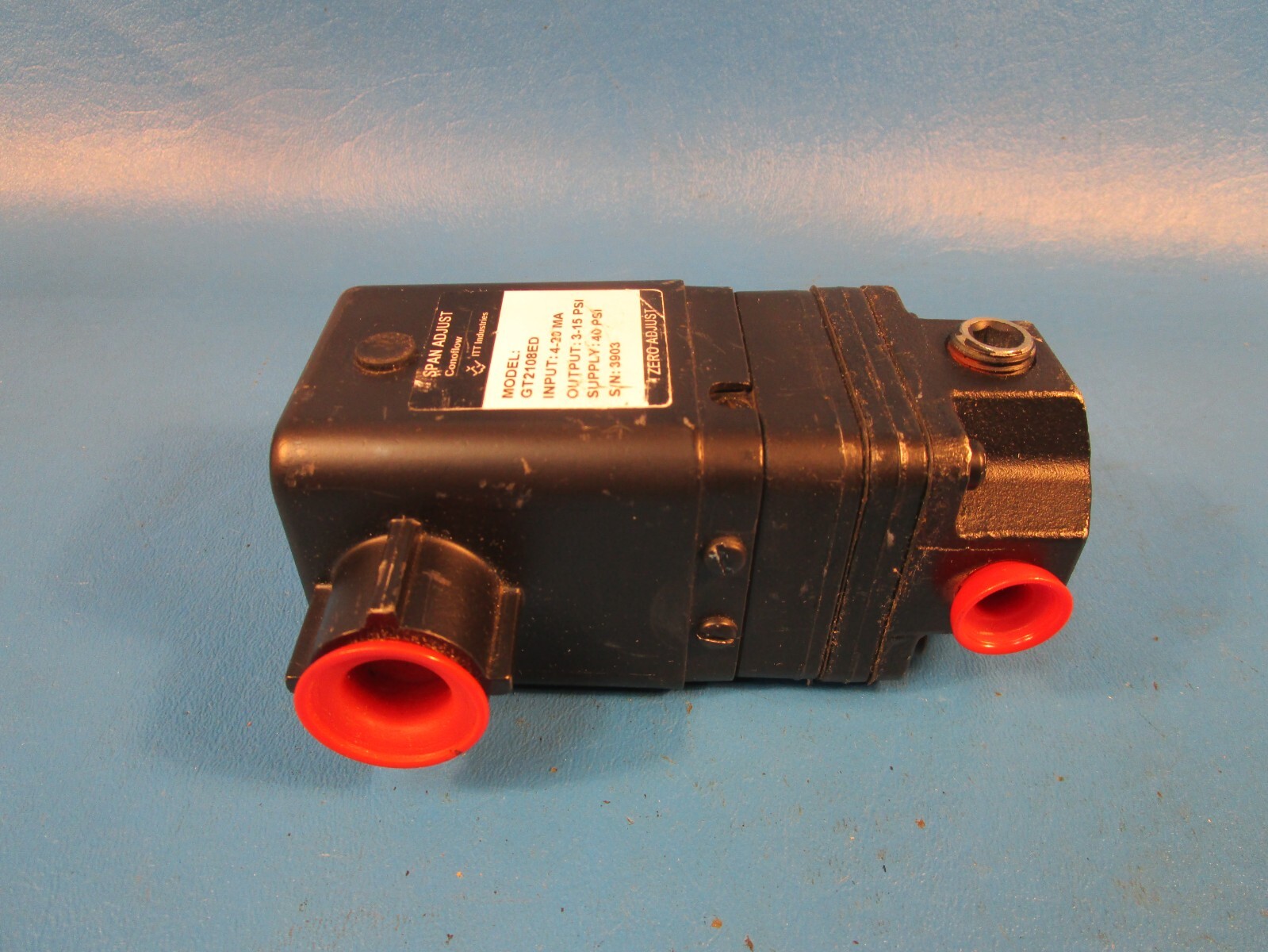 ITT Conoflow GT2108ED, Electro Pneumatic Transducer, 4-20 MA INPUT, 3-15 PSI OUT