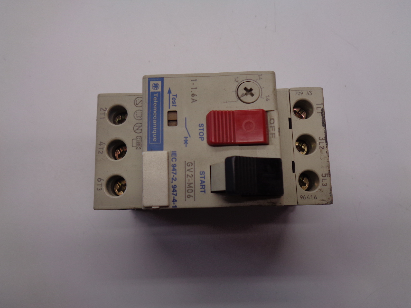 TELEMECANIQUE GV2-M06 STARTER 1-1.6AMP NSNP