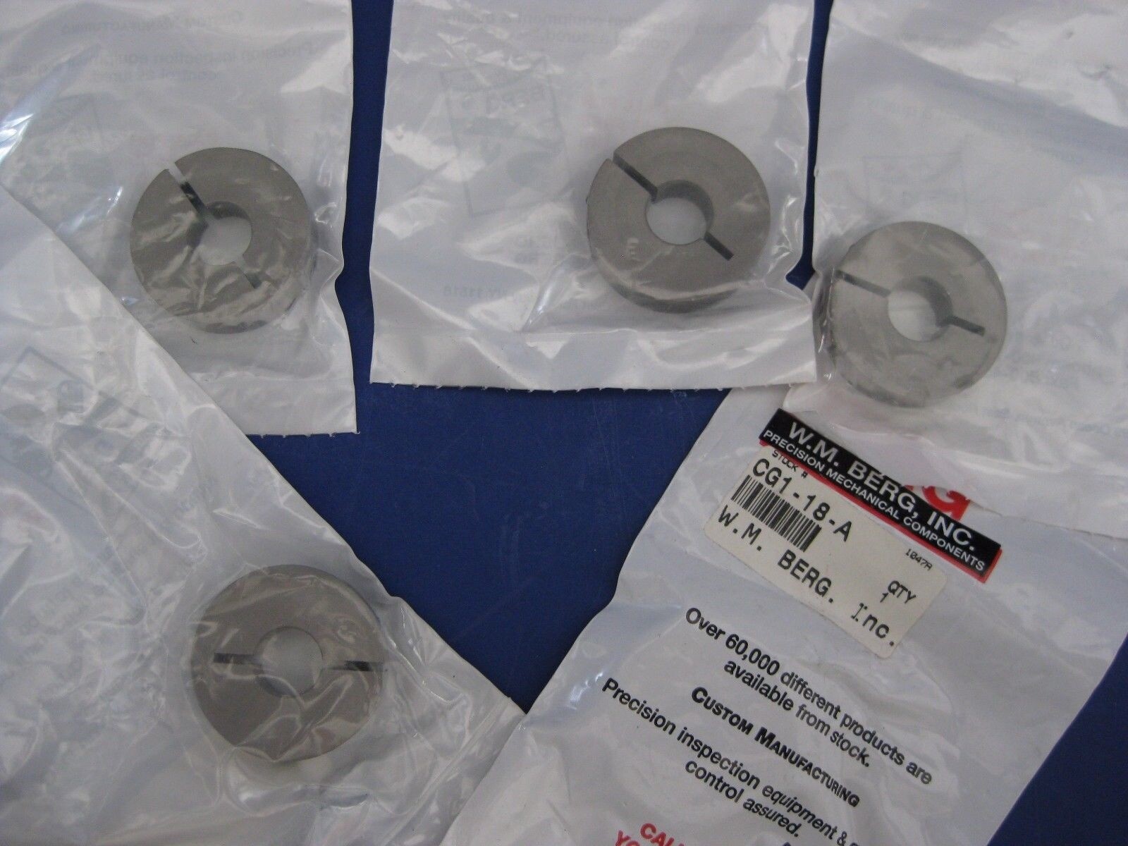 W.M. BERG CG1-18-A Split Hub Clamp, Aluminum, 0.437 Bore, Lot of 5 NEW