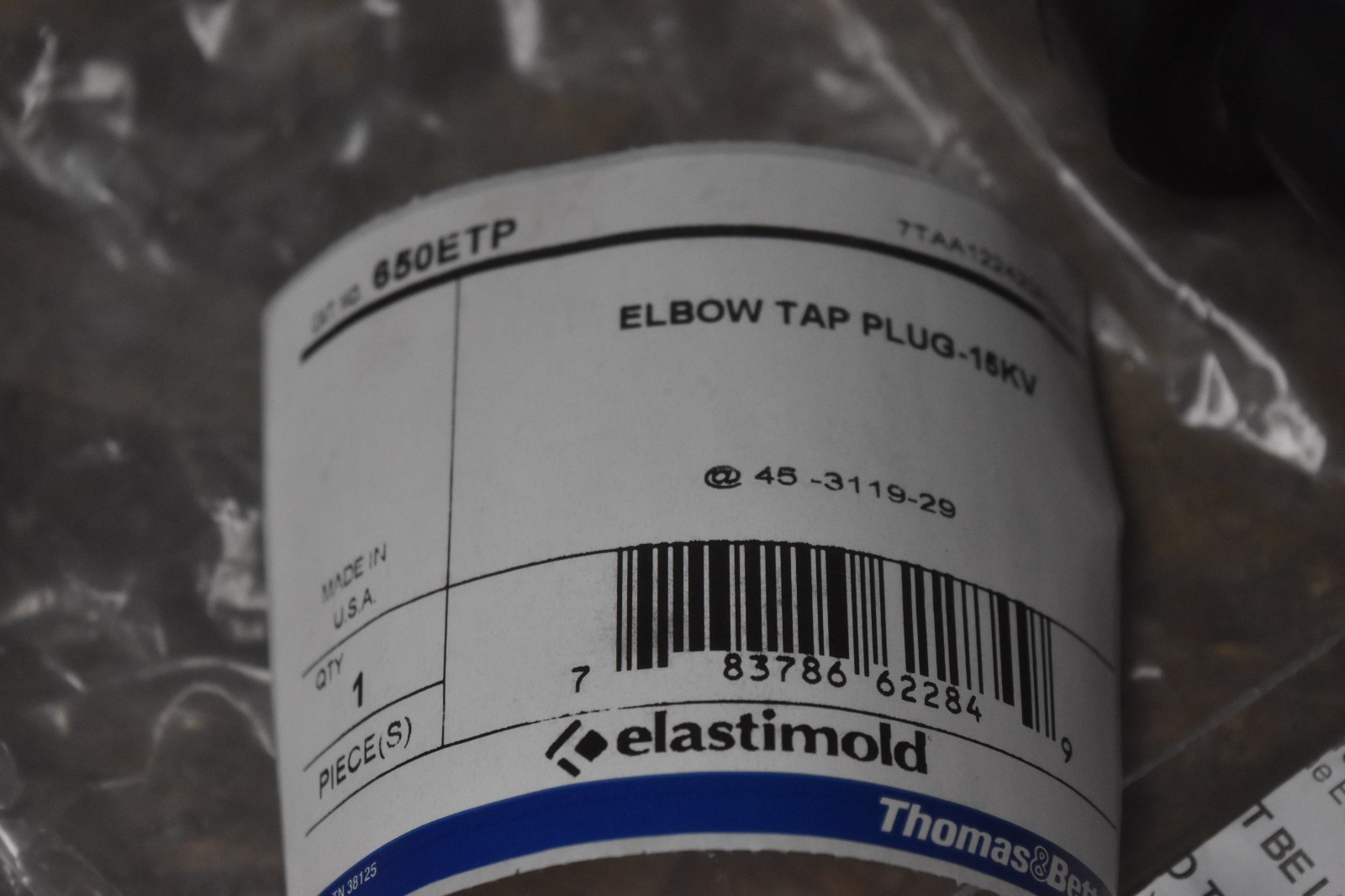 LOT OF 5 ELASTIMOLD K650ETP Elbow Tap Plug 15KV NOS FREE SHIPPING