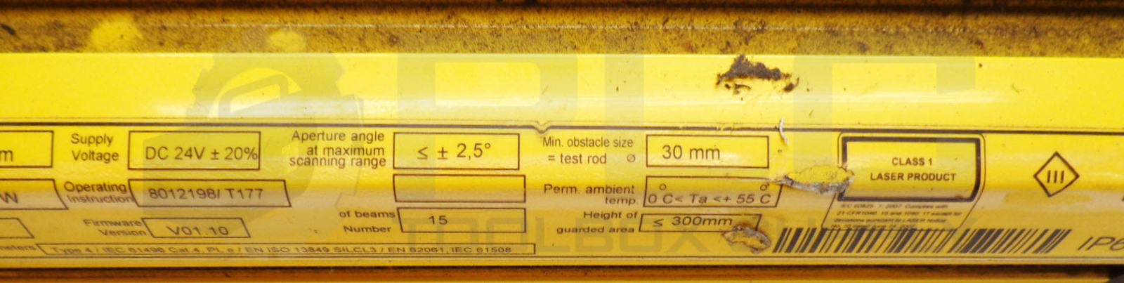 SICK 1 204 154 LIGHT CURTAIN C 4000 SENDER 24VDC 4.9W XC40S-0303A0A00BA0