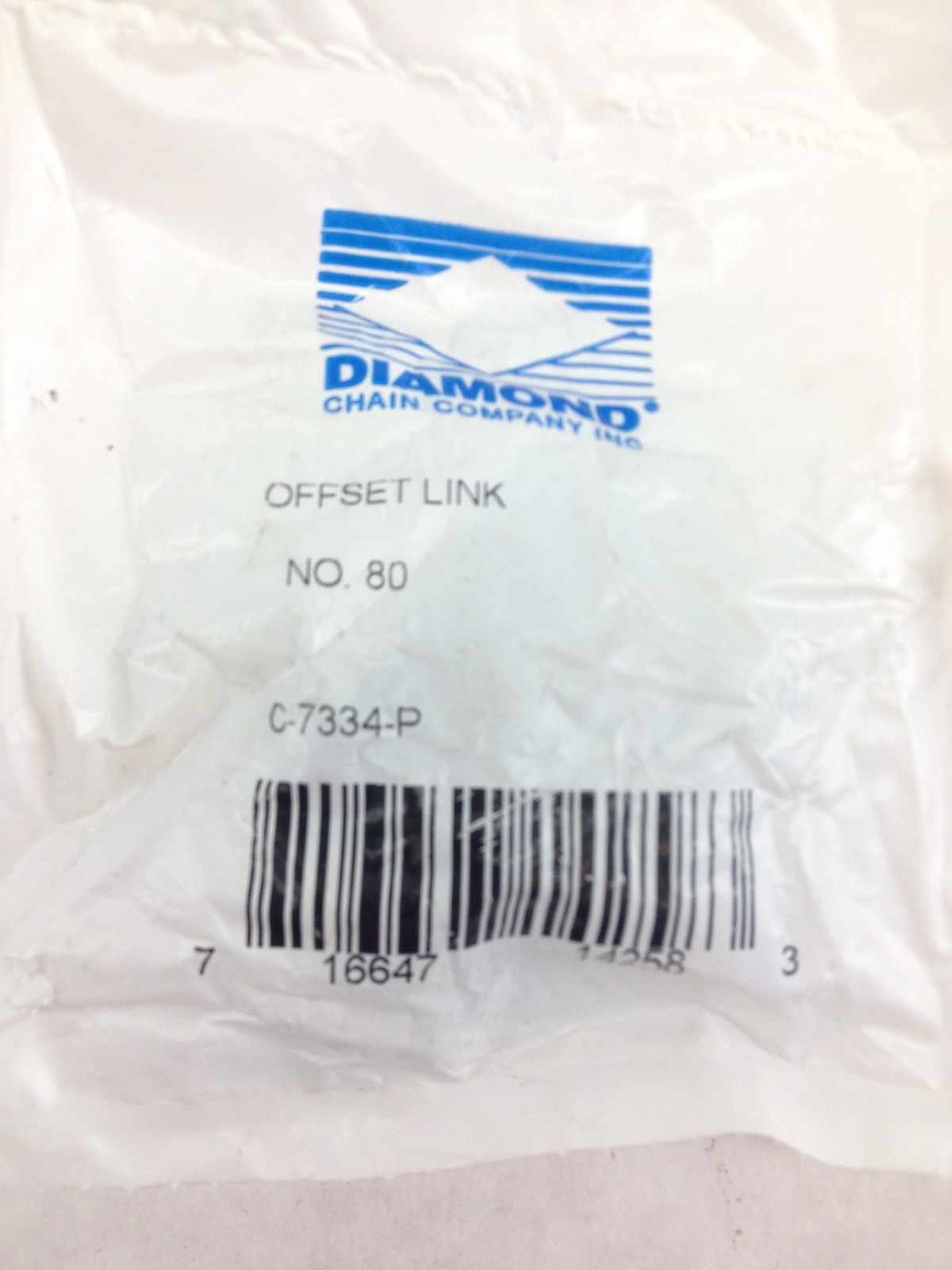 NEW! DIAMOND ROLLER CHAIN # 80 C-7334-P OFFSET LINK FAST SHIP!!! (H157)