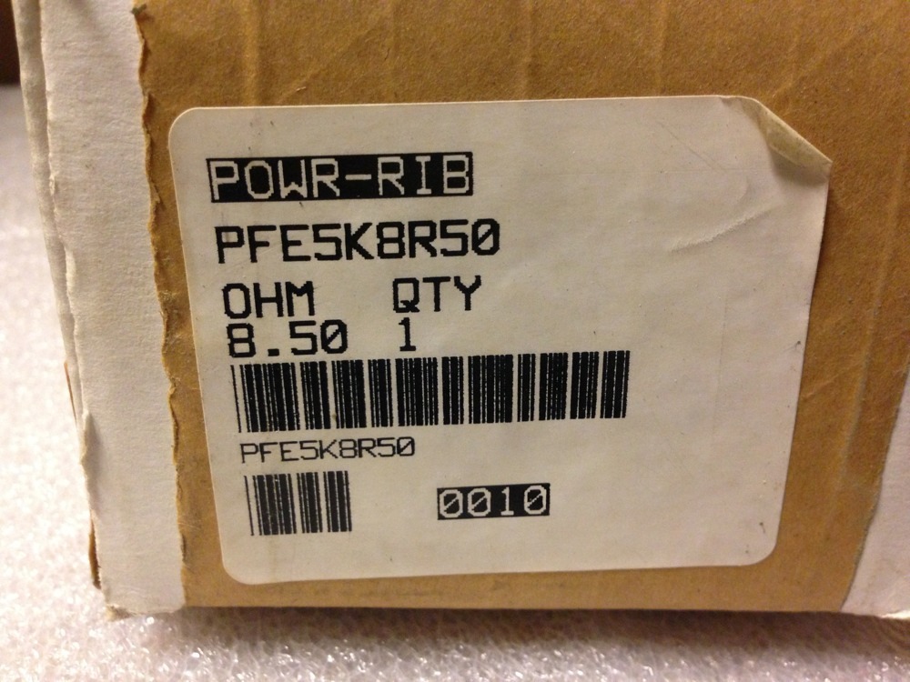Lot Of 2, OHMITE POWER RIB RESISTOR, PFE5K8R50, 8.50 OHMS, #1223