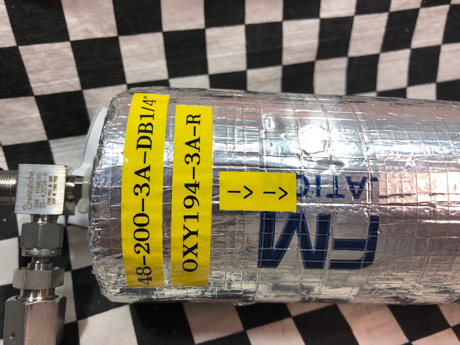 EOS GAS CYLINDER P max 20 BARS 48-200-3A-DB1/4″, OYY194-3A-R, SHIPSAMEDAY#104BA