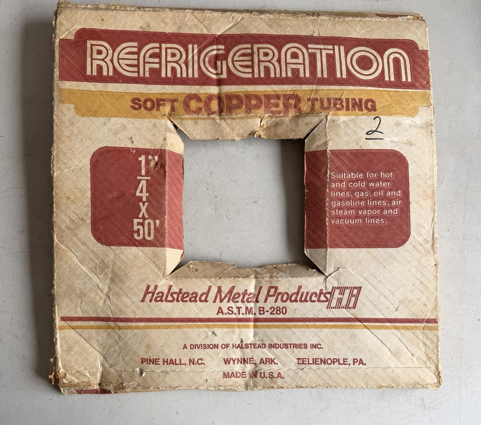 Halstead Metal Products Refrigeration Soft Copper Tubing 1/4”x 50’