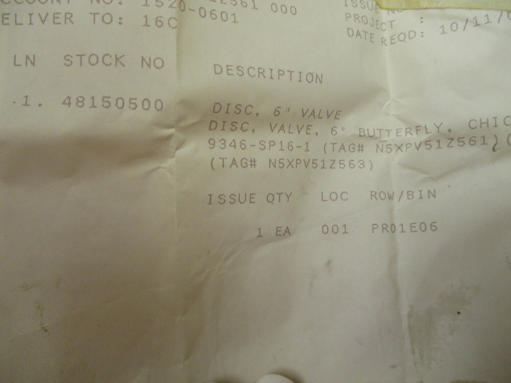 Bray 48150500 Butterfly Valve Disc 580