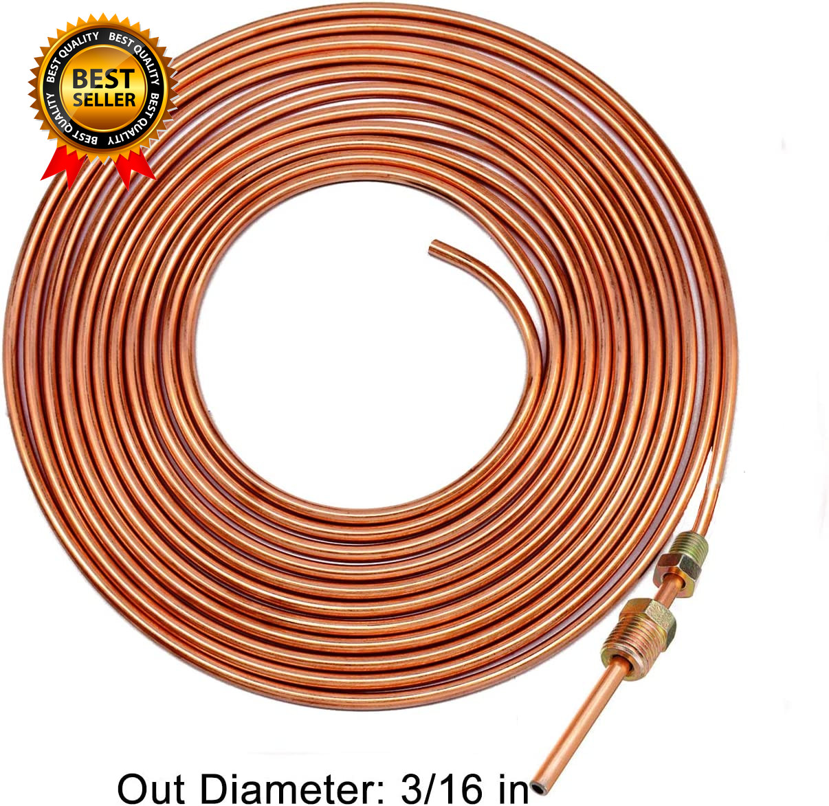 Upgraded Brake Line Tubing Kit 25 Ft. of 3/16 Copper Coated Flexible Tube Roll