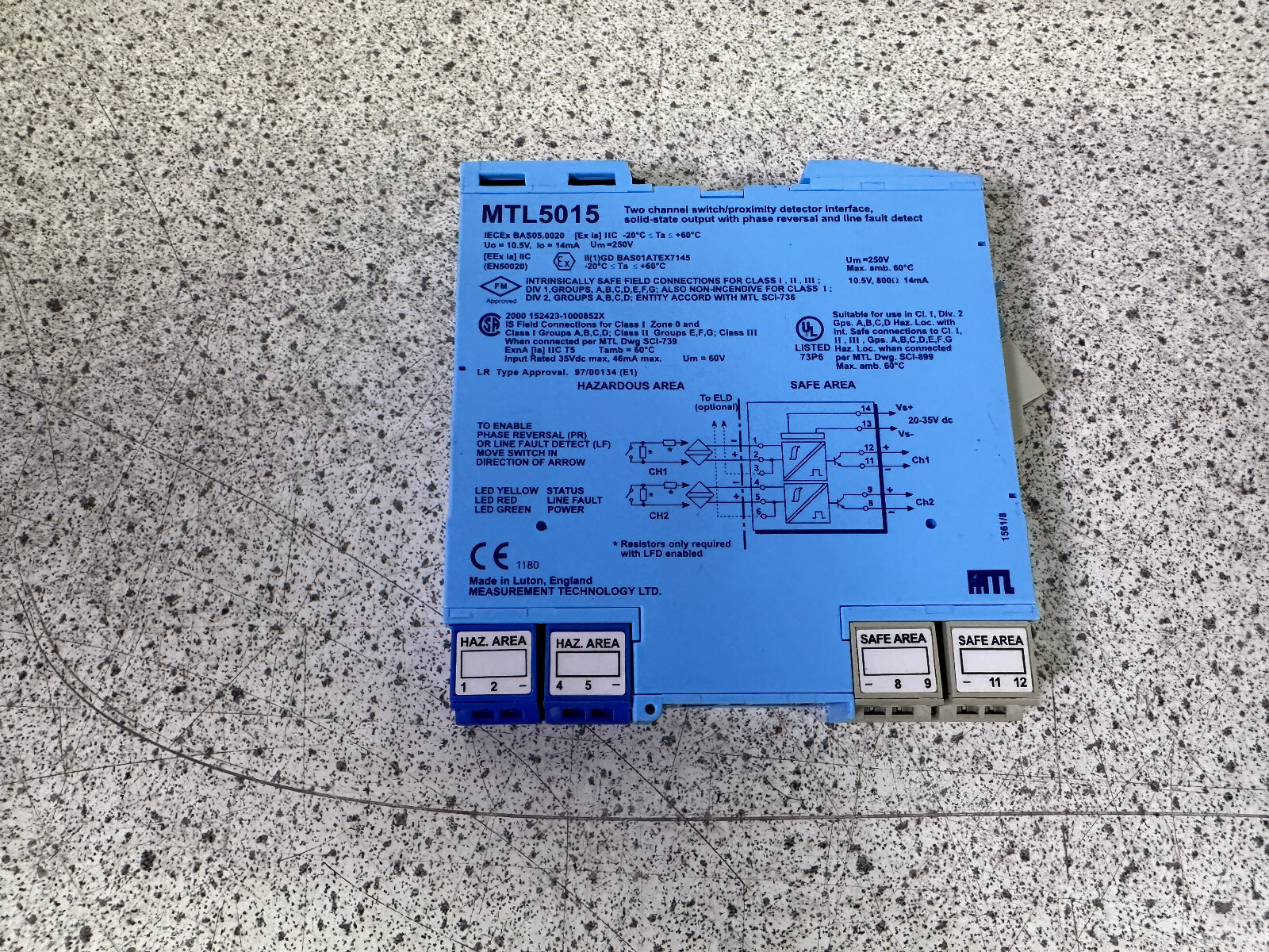 Measurement Technology Ltd. MTL5015 Two-channel Switch/Proximity Detector