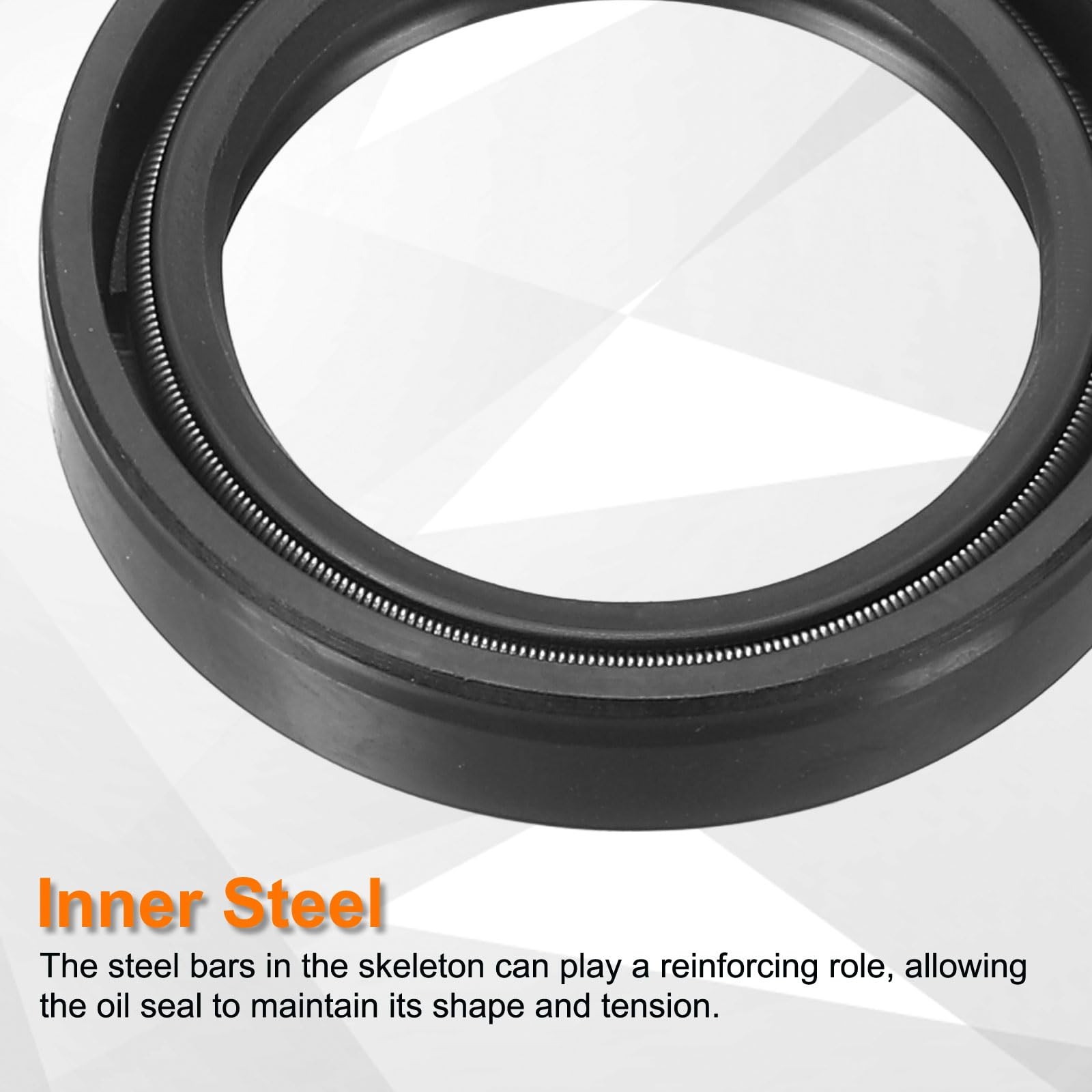 uxcell Oil Seal, TC 25mm x 34mm x 7mm Nitrile Rubber x x 7mm, Black