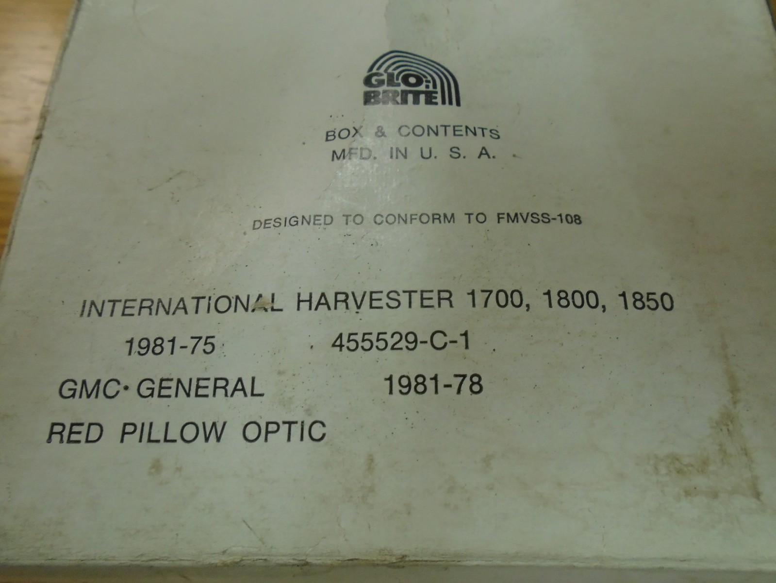 PAIR! NOS! International Harvester GLO Bright Red Light Lens P/N: 455529-C1