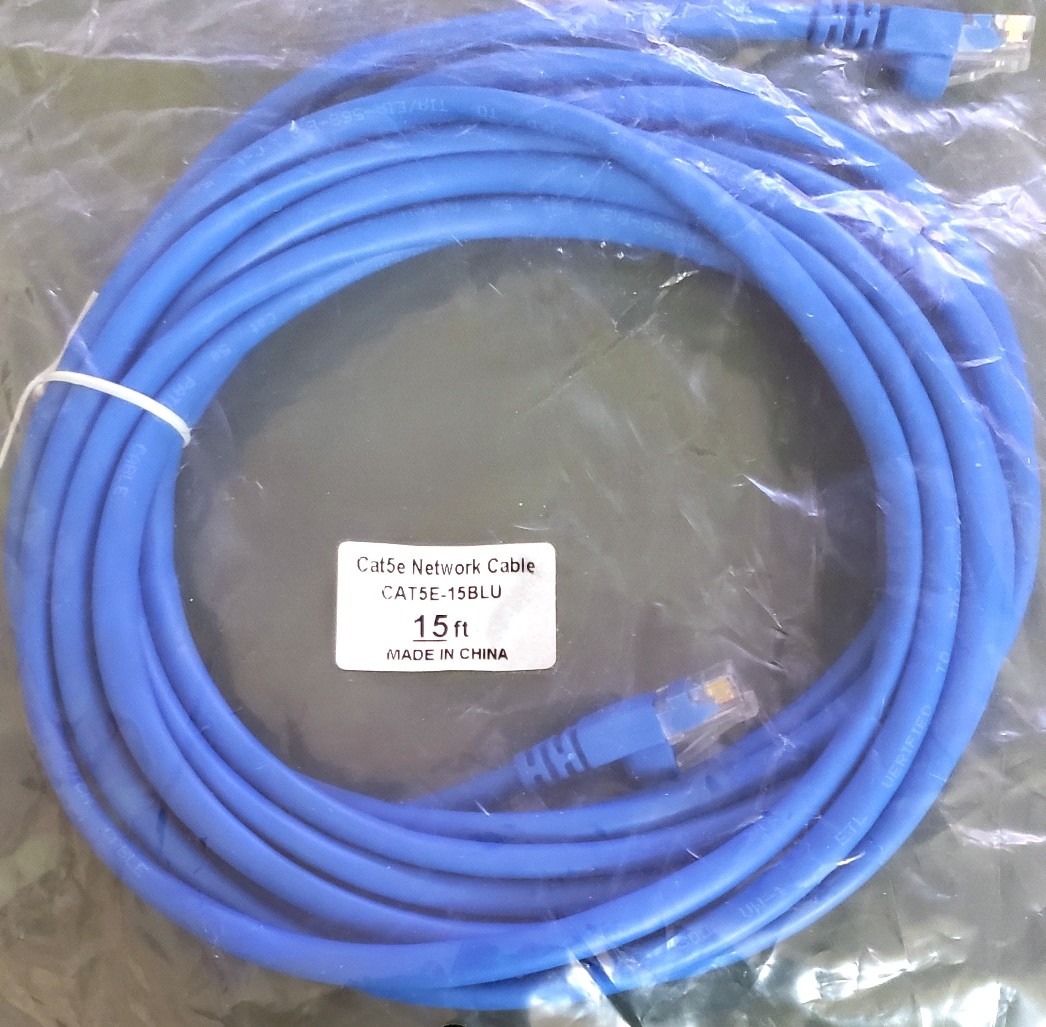 Handy 15′ Feet Blue Cable Cat5 Ethernet