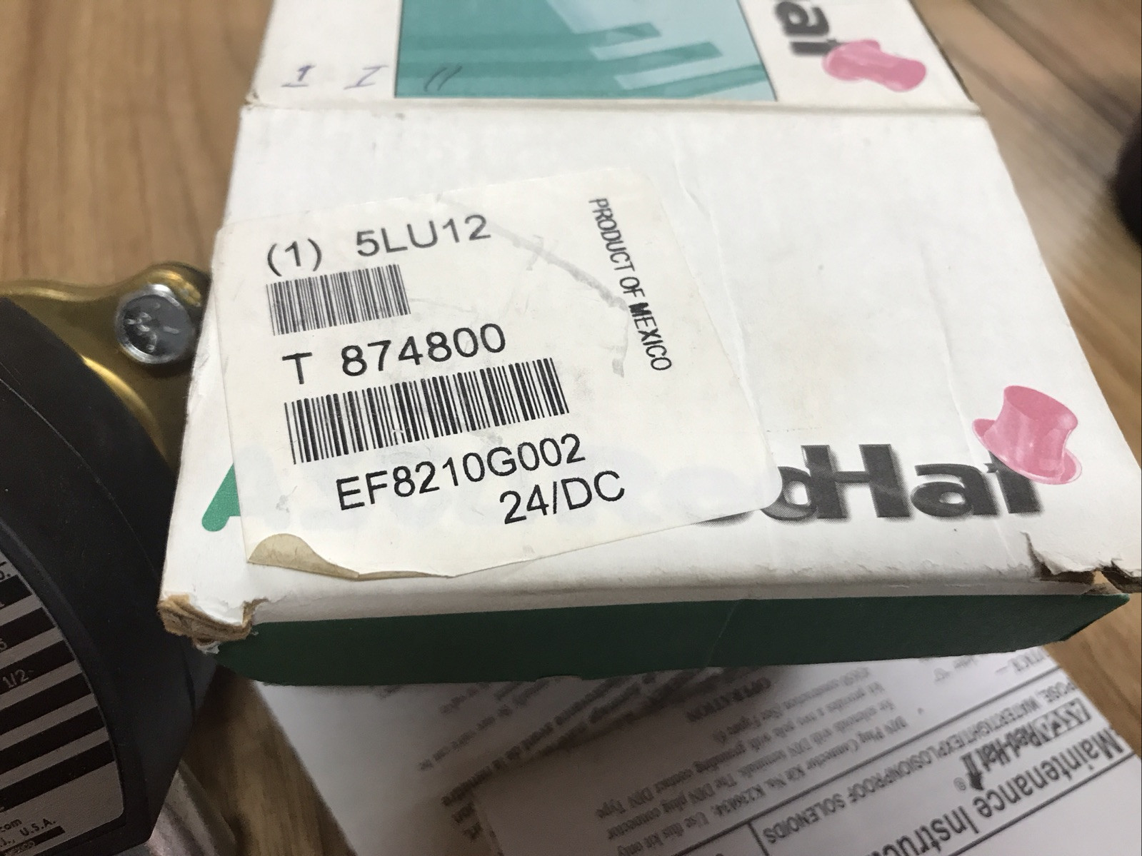 NEW OLD STOCK! ASCO 24V 1/2″ SOLENOID VALVE EF8210G002 Red Hat 5LU12 T 874800