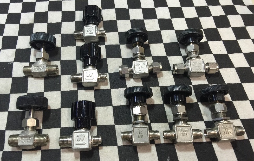Lot Of 10, Swagelok & Superior Integral Valve SS-1VS4 & SS-14DKM4-S4, #ZF21