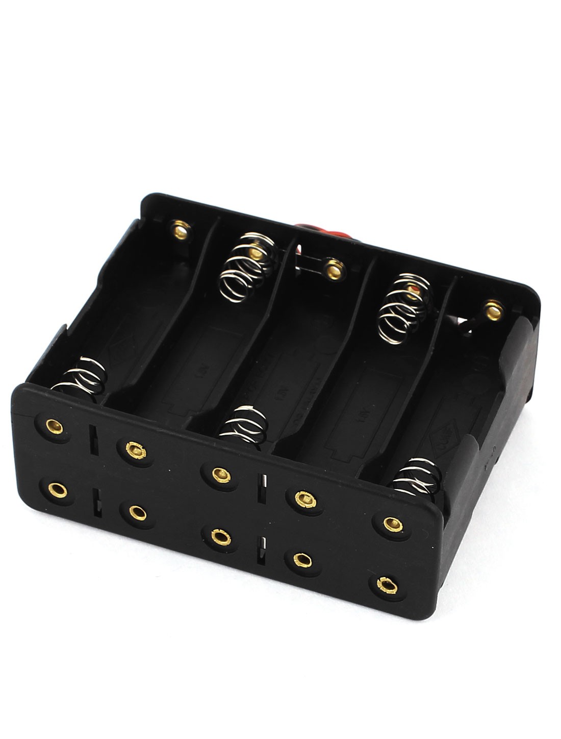 Black 2 Wires Cables Two Layers 10 x 1.5V AA Batteries Battery Holder Case Boxes