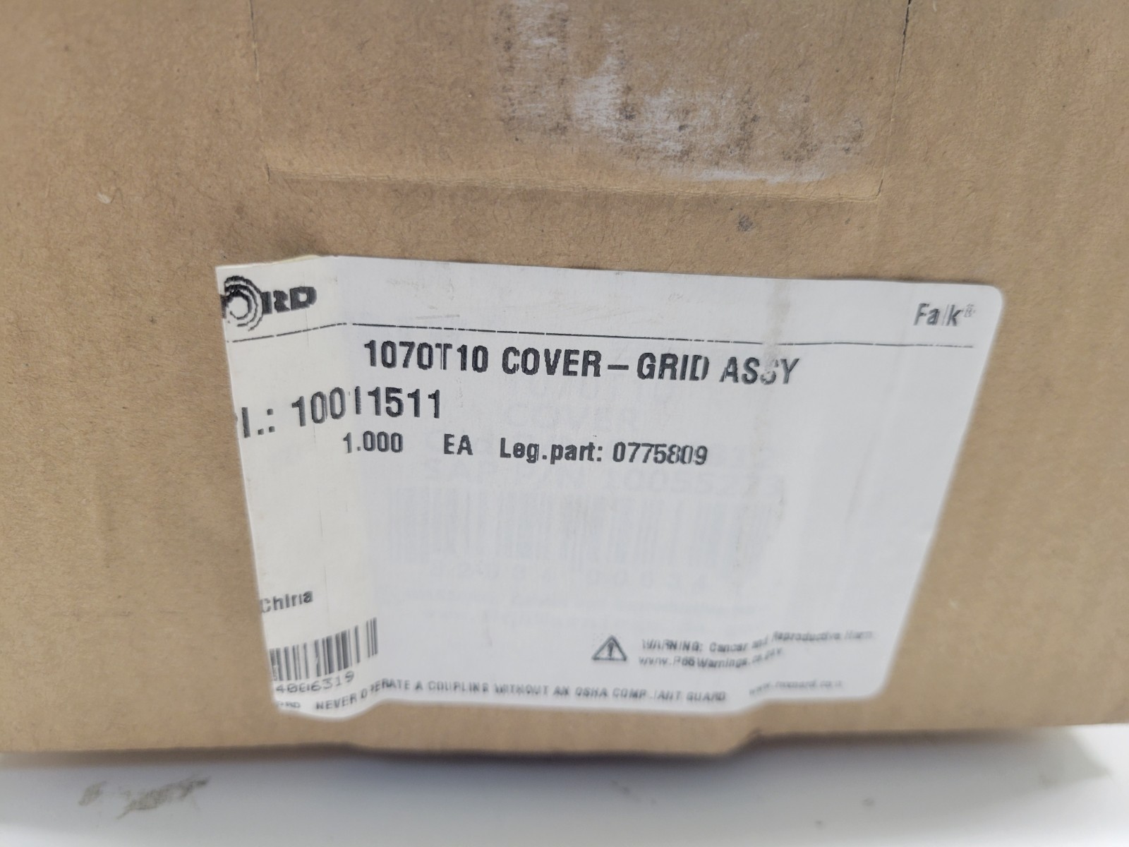 NEW OLD STOCK! REXNORD 1070T10 COVER-GRID ASSEMBLY 10011511